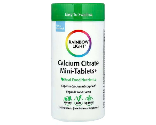 Цитрат кальция (Calcium Citrate), Rainbow Light, 120 мини таблеток