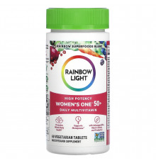 Мультивитамины для женщин 50+, Women's One 50+, Rainbow Light, ежедневные, 60 вегетарианских таблеток