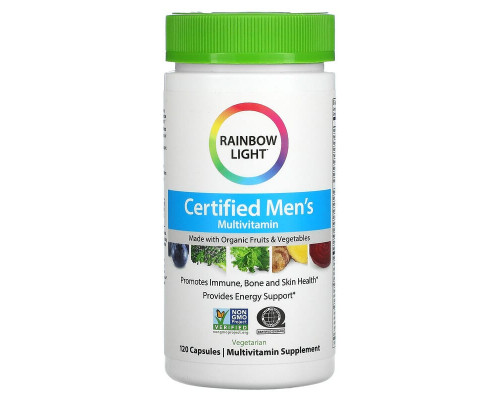 Мультивитаминны для мужчин, Men's Multivitamin, Rainbow Light, 120 капсул
