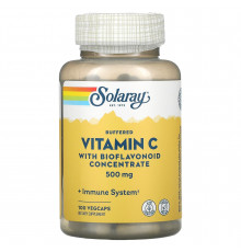 Витамин С с биофлавоноидами, Vitamin C with Bioflavonoid, Solaray, 500 мг, 100 капсул