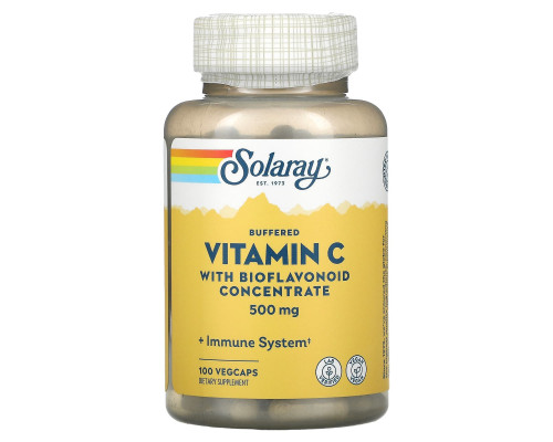 Витамин С с биофлавоноидами, Vitamin C with Bioflavonoid, Solaray, 500 мг, 100 капсул