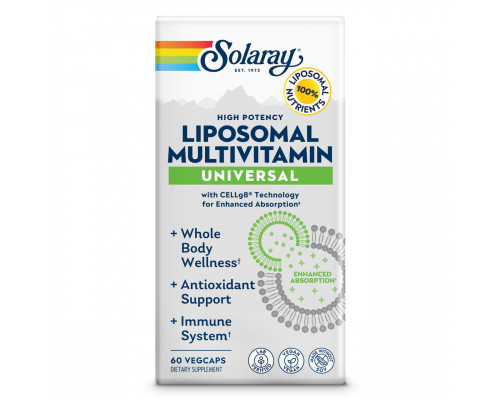 Мультивитамины липосомальные универсальные, Liposomal Multivitamin, Universal, Solaray, 60 вегетарианских капсул