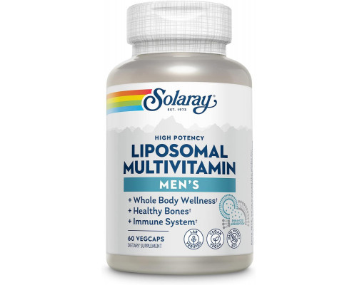 Мультивитамины липосомальные для мужчин, Men's Liposomal Multivitamin, Solaray, 60 вегетарианских капсул