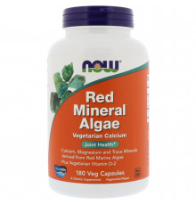 Красные водоросли, Red Mineral Algae, Now Foods, минеральные, 180 вегетарианских капсул