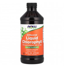 Хлорофилл жидкий, Liquid Chlorophyll, NOW Foods, без ароматизаторов, 473 мл