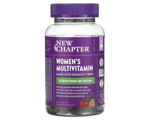 Мультивитамины для женщин, Women's Multivitamin, New Chapter, вкус ягодно-цитрусовый, 75 жевательных конфет