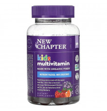 Мультивитамины для детей, Kid's Multivitamin, New Chapter, вкус ягодно-цитрусовый, 60 жевательных конфет