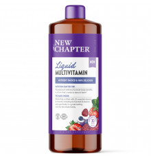 Мультивитамины  для всей семьи, Vegan Liquid Multivitamin for the Whole Family, New Chapter, жидкие, веган, ягодный микс, 887 мл