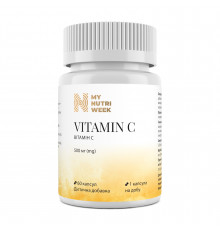Витамин С, Vitamin C, My Nutri Week, 500 мг, 60 капсул