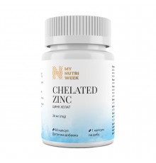 Цинк хелат, Chelated Zinc, My Nutri Week, 30 мг, 60 капсул