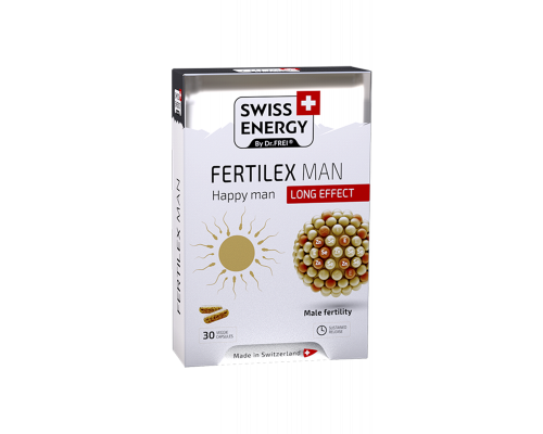 Поддержка фертильности для мужчин, Fertilex Men, Swiss Energy, комплекс продленного действия, 30 веганских капсул