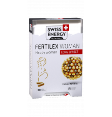 Поддержка фертильности для женщин, Fertilex Woman, Swiss Energy, комплекс продленного действия, 30 веганских капсул