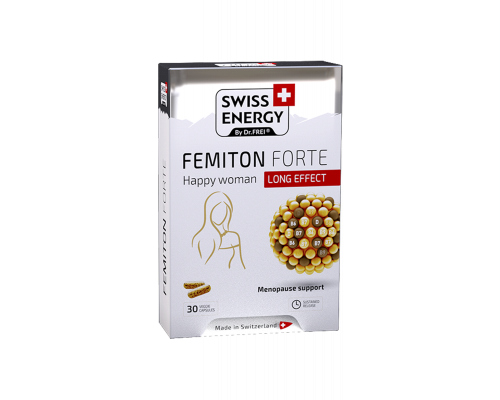 Поддержка при менопаузе, Femiton Forte Woman, Swiss Energy, комплекс продленного действия, 30 веганских капсул