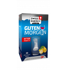 Антипохмельный комплекс, GUTEN MORGEN No Hangover, Swiss Energy, вкус лимона, 20 шипучих таблеток