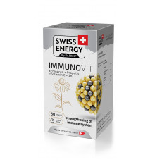 Поддержка иммунитета, IMMUNOVIT Echinacea+Propolis+Vitamin C+Zn, Swiss Energy, 30 капсул