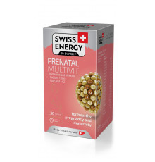 Мультивитамины для беременных и кормящих женщин, PRENATAL MULTIVIT, Swiss Energy, 19 витаминов и минералов, 30 капсул