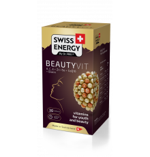 Витамины и минералы для красоты, BEAUTYVIT ACE+Zn+Se+CoQ10+Biotin, Swiss Energy, 30 капсул