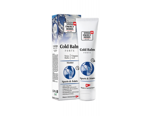 Бальзам охлаждающий, Herbs Cold Balm Forte Sports & Joints, Swiss Energy, швейцарские травы, витамины, ментол, 75 мл