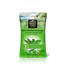 Леденцы от простуды, Herbal Lozenges Bag 20 herbs + Eucalyptus and Menthol, Swiss Energy, от кашля, боли в горле и заложенности носа, 20 альпийский трав, ментол и эвкалипт, 12 травяных леденцов (55 г)