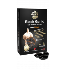 Черный чеснок, Herbs BLACK GARLIC with Vitamins B-Group, Swiss Energy, с витаминами группы В, 20 капсул