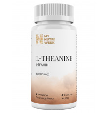 L-теанин, L-Theanine, My Nutri Week, 600 мг, 100 капсул
