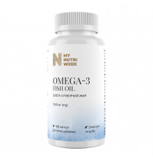 Омега-3 рыбий жир, Omega-3 Fish Oil, My Nutri Week, 180 капсул