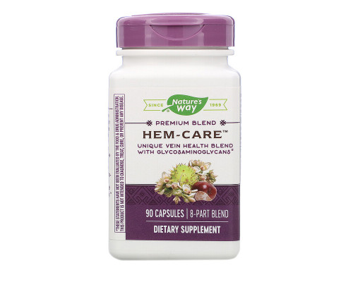 Здоровья вен, Hem-Care, Nature's Way, 90 капсул
