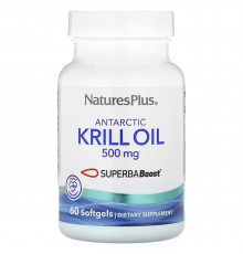 Масло криля антарктического, Antarctic Krill Oil, Nature's Plus, 500 мг, 60 капсул