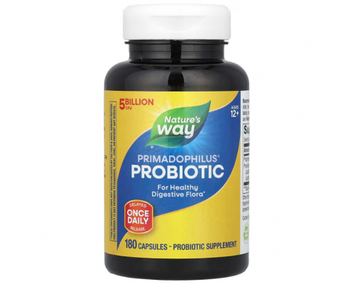 Примадофилус, оригинал, для детей старше 12 лет, Primadophilus Bifidus, Nature's Way, 5 млрд КОЕ, 180 капсул