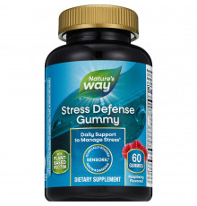 Поддержка при стрессе, Stress Defense Gummies, Nature's Way, малина, 60 жевательных конфет