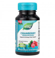Клюква, Cranberry, Nature's Way, премиум смесь, 400 мг, 60 веганских капсул