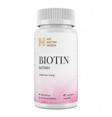 Биотин, Biotin, My Nutri Week, 10000 мкг, 100 капсул