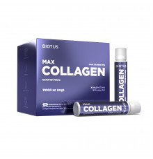 Коллаген Макс, Collagen Max, Biotus, вкус Лесные ягоды, 30 флаконов (по 25 мл каждый)