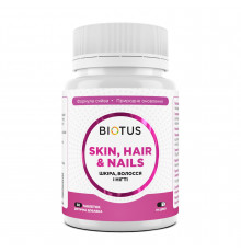 Кожа, волосы и ногти, Skin, Hair & Nails, Biotus, 30 таблеток