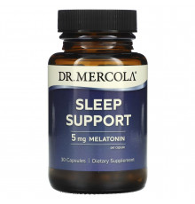 Поддержка сна, Sleep Support, Dr. Mercola, 5 мг, 30 капсул