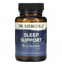 Поддержка сна, Sleep Support, Dr. Mercola, 10 мг, 30 капсул