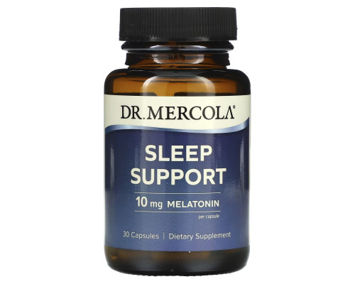 Поддержка сна, Sleep Support, Dr. Mercola, 10 мг, 30 капсул