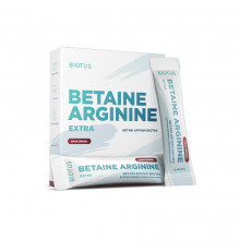 Бетаин Аргинин Экстра, Betaine Arginine Extra, Biotus, вкус вишни, 10 саше (по 10 мл каждый)