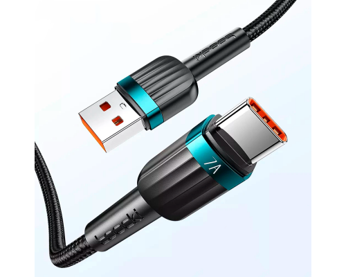Кабель зарядний Toocki USB — Type-C 2м 100W black