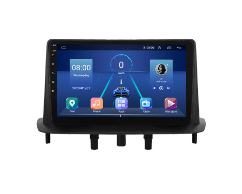 Штатная магнитола Lesko для Renault Fluence I Рестайлинг 2012-2017 экран 9" 4/32Gb 4G Wi-Fi GPS Top