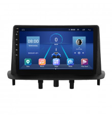 Штатная магнитола Lesko для Renault Megane III Рестайлинг 2012-2014 экран 9" 2/32Gb 4G Wi-Fi GPS Top