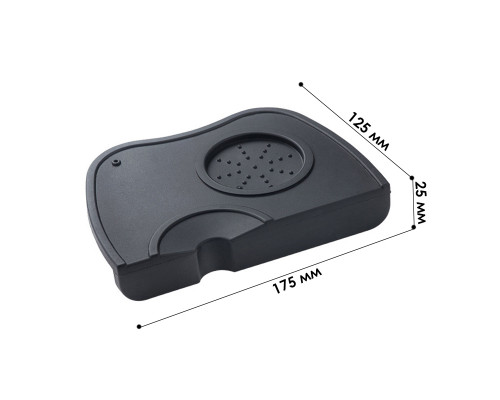 Коврик для темперовки кофе Choxila 11701 17,5*12*3 см нескользящий силиконовый Black