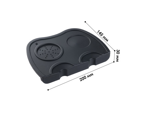 Коврик для темперовки кофе Choxila 11702 21*15*3 см нескользящий силиконовый Black