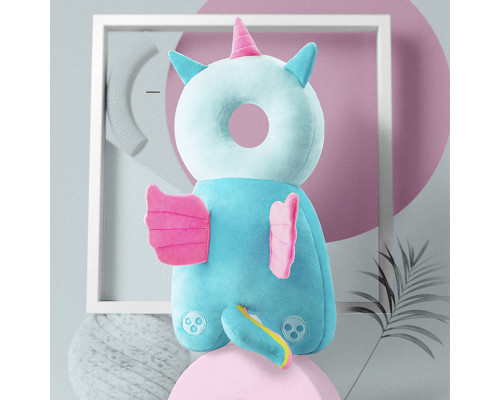 Детская защитная подушка - рюкзак Tochang для защиты головы при падении подголовник Единорог