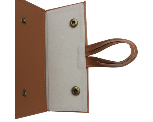 Футляр для хранения очков cкладной органайзер-чехол подвесной Коричневый 3 отделения