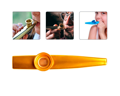 Музыкальный инструмент Kazoo реабилитационное оборудование тренировка мышц рта казу Gold