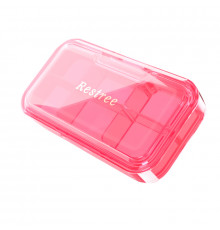 Таблетница органайзер для таблеток FY-2021 6 ячеек Pink