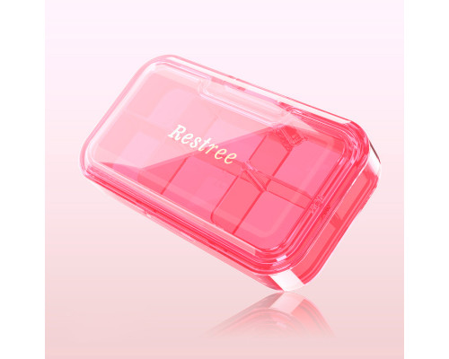 Таблетница органайзер для таблеток FY-2021 6 ячеек Pink