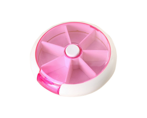 Таблетница органайзер для таблеток FY-8817 Fruits  на 7 отделений Pink