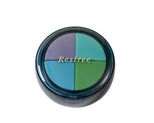 Таблетница органайзер для таблеток со складным стаканом Restree 180 на 4 отделения Dark Blue